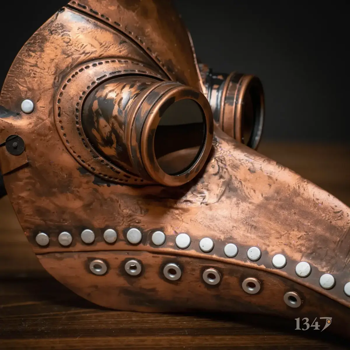 Oculaire et rivets, coloris cuivre